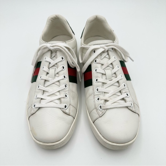 Gucci Ace Striped Women’s Sneakers 387993 - Picture 2 of 11